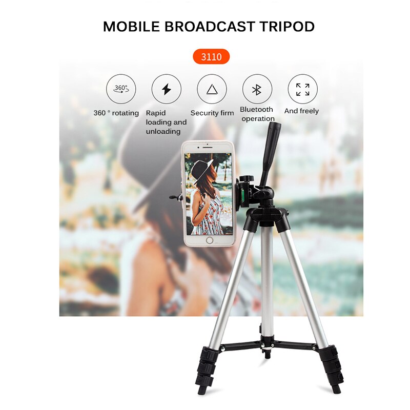 Mini LED Desktop Ring Light Tripod Stand