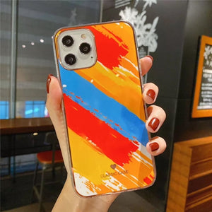 Glitter Gradient Marble Texture Phone Case For iPhone