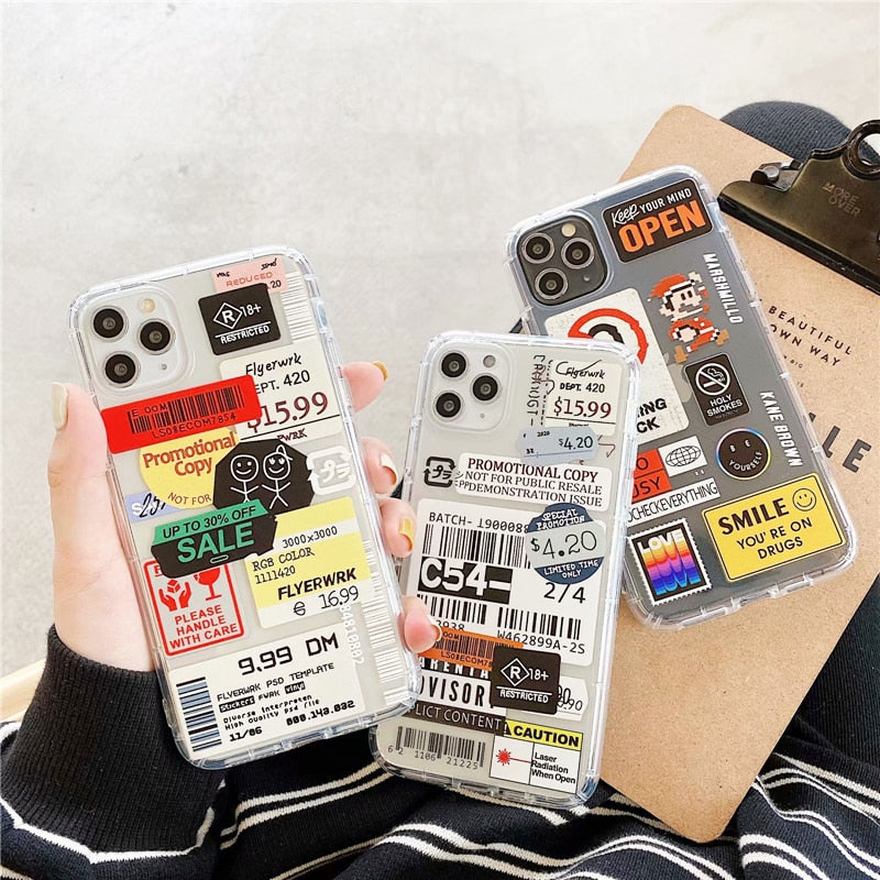 Fashion Retro Label Phone Cases For iPhone