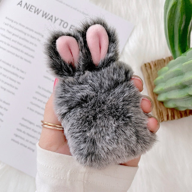 Soft Rabbit Ear Fur Case for Apple AirPods