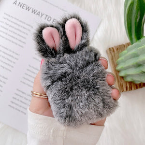 Soft Rabbit Ear Fur Case for Apple AirPods