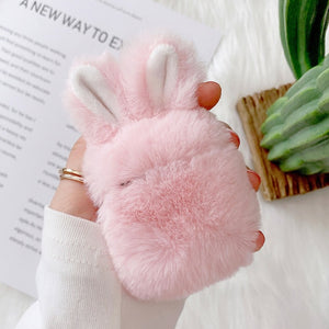Soft Rabbit Ear Fur Case for Apple AirPods