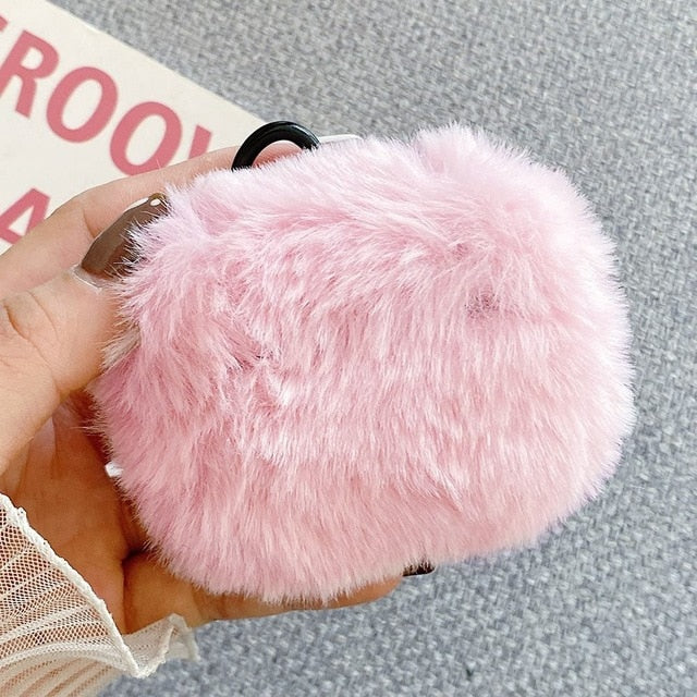Soft Rabbit Ear Fur Case for Apple AirPods