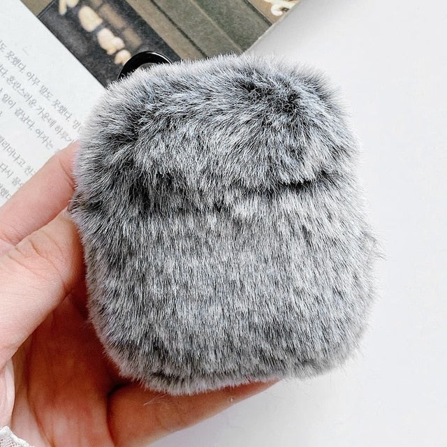 Soft Rabbit Ear Fur Case for Apple AirPods